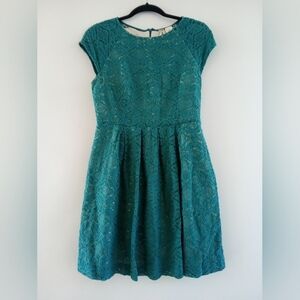 Mimi Chica Teal Lace Formal A-Line Dress Kids Size Large (12-14)